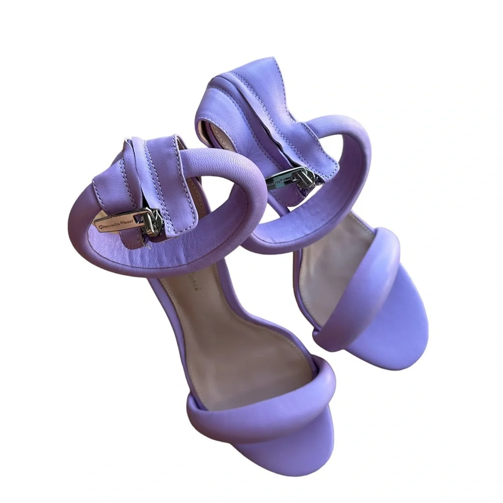 Gianvito Rossi Lavender Lilac Ankle Strap Stiletto Sandals
